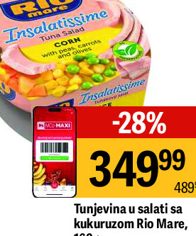 Tunjevina u salati sa kukuruzom Rio Mare, 160g