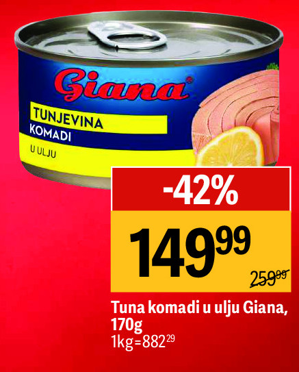 Tuna komadi u ulju Giana, 170g