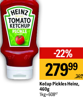 Kečap Pickles Heinz, 460g