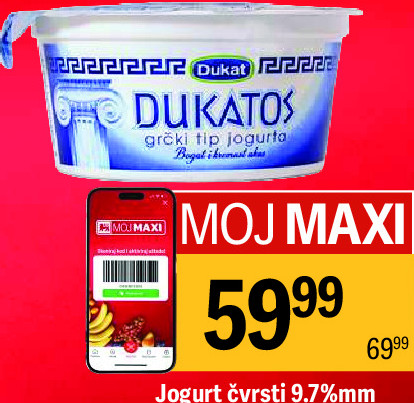 Jogurt čvrsti 9,7% móm Dukatos, 150g