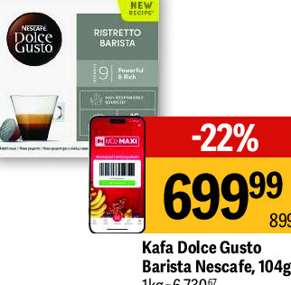 Kafa Dolce Gusto Barista Nescafe, 104g