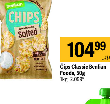 Čips Classic Bentian Foods