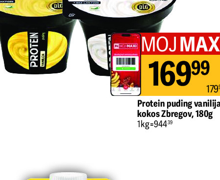 Protein puding vanilija, kokos Zbegov
