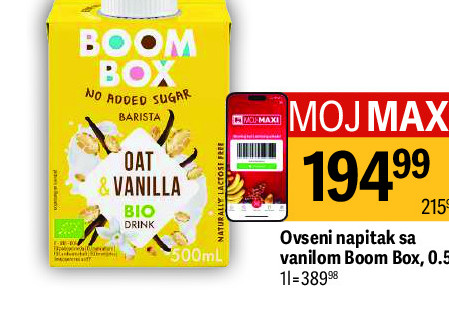 Ovseni napitak sa vanilom Boom Box