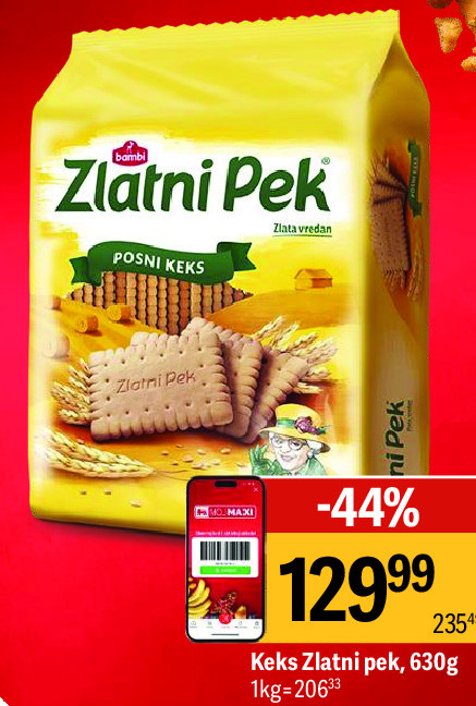 Keks Zlatni Pek, 630g