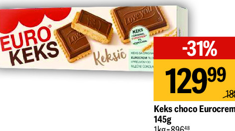 Keks choco Eurocrem, 145g