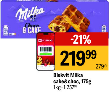 Biskvit Milka cake&choc, 175g