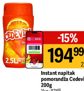 Instant napitak pomorandža Cedevita, 200g