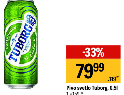 Pivo svetlo Tuborg, 0,5l