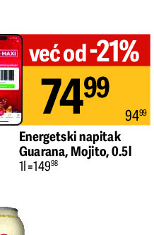 Energetski napitak Guarana, Mojito, 0.5l