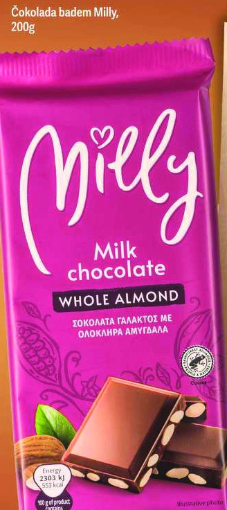 Čokolada badem Milly