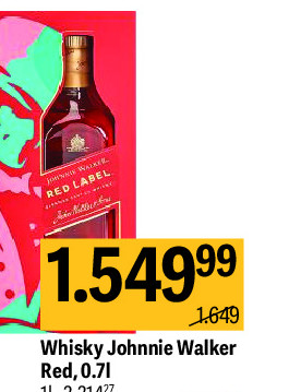 Whisky Johnnie Walker Red, 0,7l