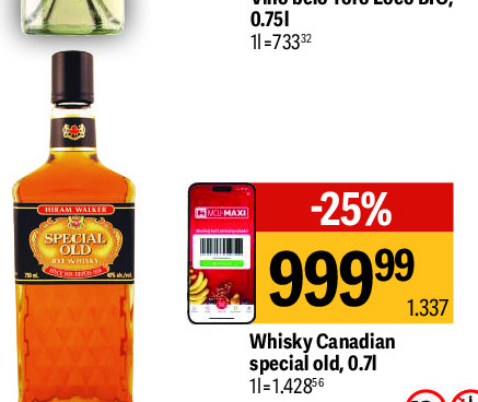 Whisky Canadian special old, 0.7l