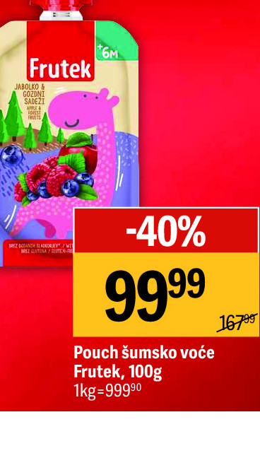 Pouch šumsko voće Frutek, 100g