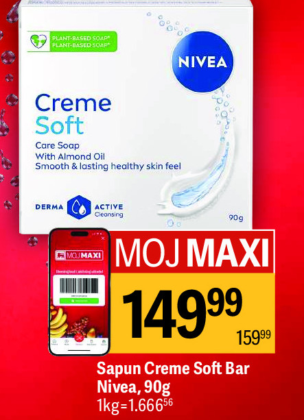 Sapun Creme Soft Bar Nivea, 90g