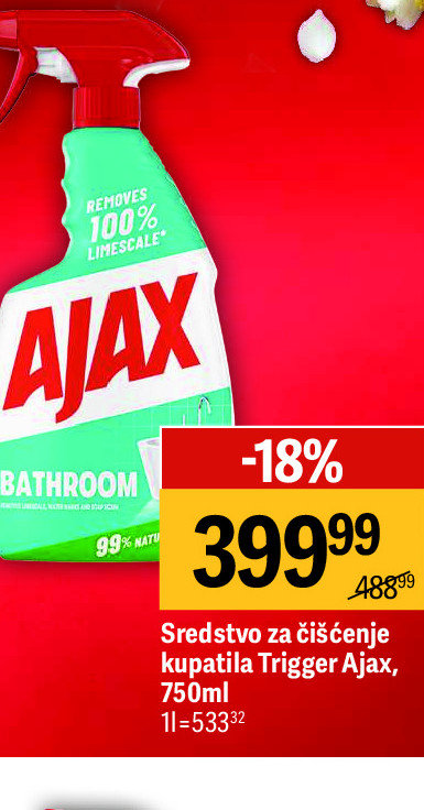 Sredstvo za čišćenje kupatila Trigger Ajax, 750ml