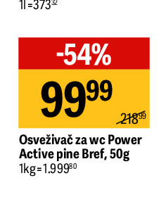Osveživač za wc Power active Bref, 50g