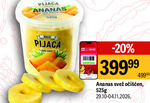 Ananas svež očišćen
