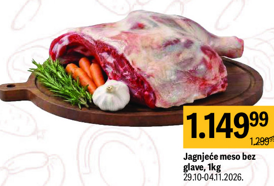 Jagnjeće meso bez glave, 1kg