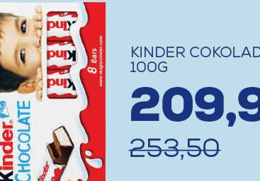 KINDER COKOLADE 100G