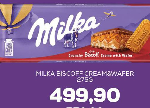 MILKA BISCOFF CREAM&WAFER 275G