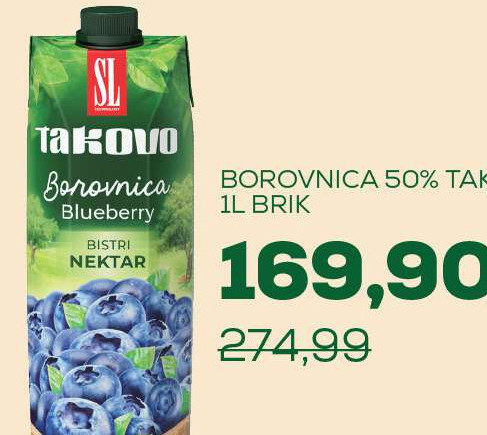 BOROVNICA 50% TAKOVO 1L BRIK