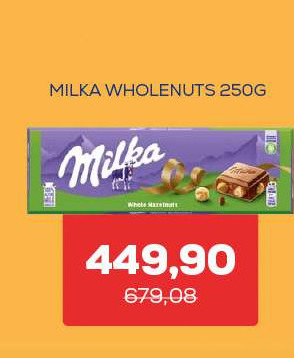 MILKA WHOLENUTS 250G