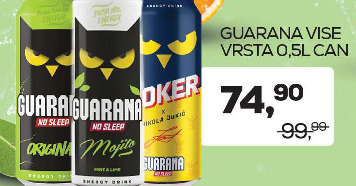 GUARANA VIŠE VRSTA 0.5L CAN