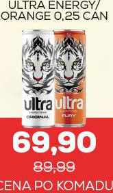 ULTRA ENERGY ORANGE 0.5L CAN