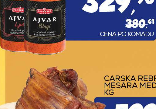 AJVAR OD PECENIH PAPRIKA BLAGI/LJUTI 350G PODRAVKA
