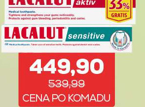 LACALUT 75ML DVE VRSTE