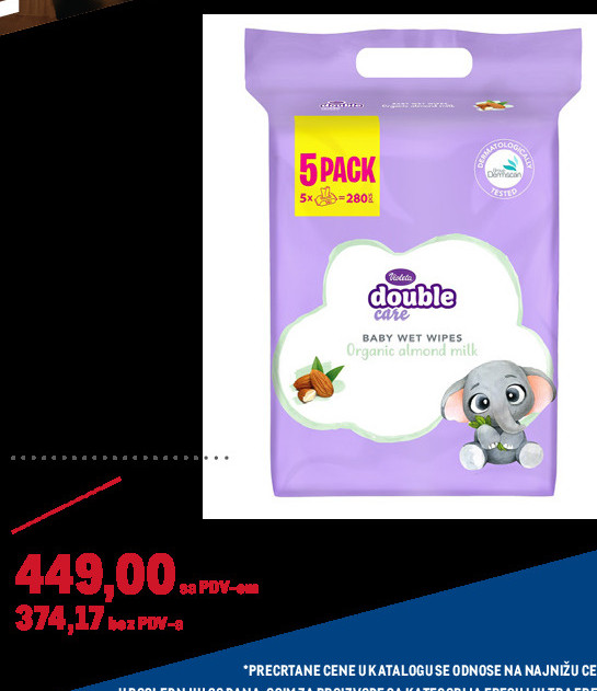 Double Trouble Baby Wet Wipes Organic Almond Milk